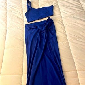 Two piece Body Con Slit Skirt